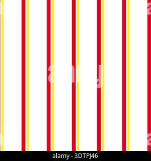 Stripes Seamless Pattern With Red and Yellow Color Design Stock Vector