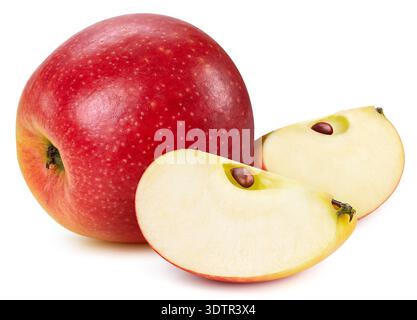 Red apples isolated on white background. Ripe fresh apples Clipping Path Stock Photo