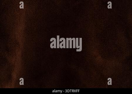 Dark brown suede leather texture background Stock Photo
