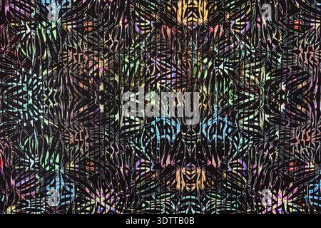 Abstract colorful psychedelic pattern texture Stock Photo