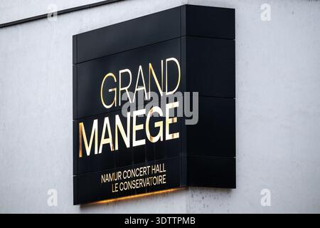 Exterior view of the Grand Manège, a major cultural venue in Namur
