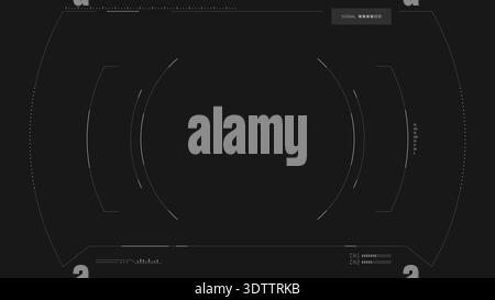 Futuristic video recording device overlay on black background Stock Vector