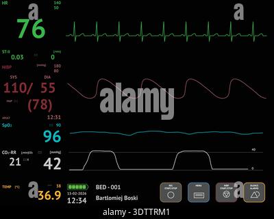 Medical Heart Rate Monitor Overlay Stock Vector