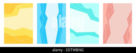Set of abstract backgrounds with dot pattern Stock Vector