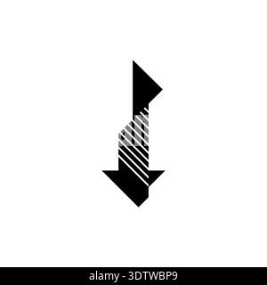 Fish logo isolated on white, top view Stock Vector