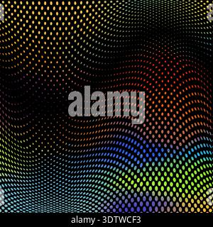 Modern Halftone colored Subtle Pop Art Texture. Vector waves of dots. Hand drawn. Not AI, minimalist backgrounds Stock Vector