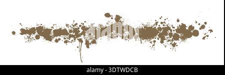 brown blot isolated on white background. Hand drawn. Not AI, vector illustration. Stock Vector