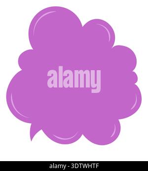 Cute Fluid Cloud Speech Sticker Stock Vector