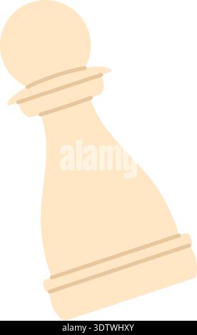 Flat Chess Pawn Game Piece Stock Vector