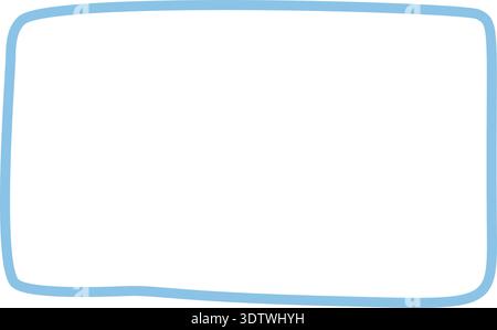 Organic Hand Drawn Rectangle Quote Frame Stock Vector