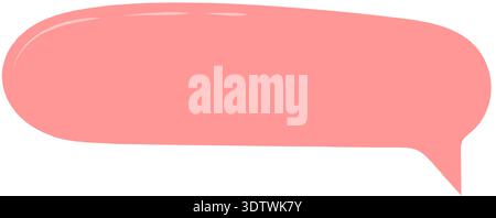 Pink Hand Drawn Organic Speech Sticker Stock Vector