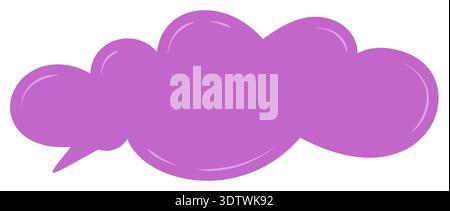Fluid Cloud Speech Sticker Patch Stock Vector