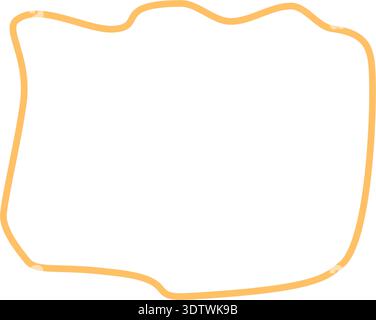 Wavy Organic Hand Drawn Outline Frame Stock Vector