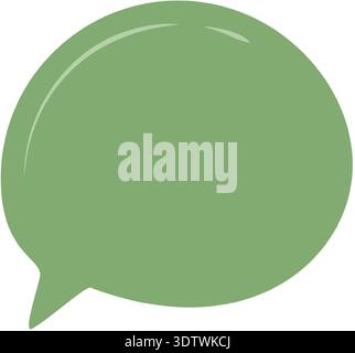 Green Fluid Chat Bubble Icon Stock Vector