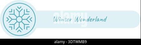 Blue Snow Flake Outline Sticker Seal Stock Vector