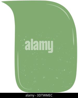 Organic Green Grunge Speech Box Patch Stock Vector