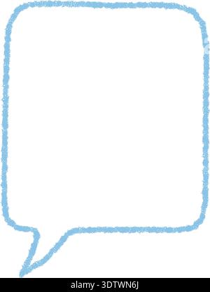 Hand Drawn Chalk Speech Balloon Box Stock Vector
