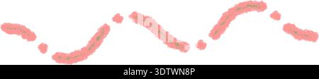Pink Crayon Firework Trail Chalk Pattern Stock Vector