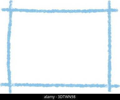 Chalk Outline Blue Quote Rectangle Frame Stock Vector