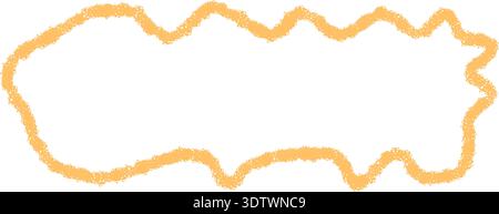 Wavy Chalk Outline Organic Text Box Stock Vector