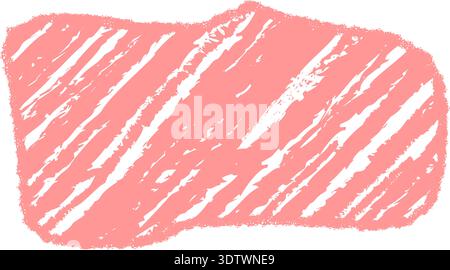 Wavy Organic Crayon Chalk Box Sketch Stock Vector