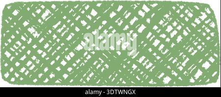 Hand Drawn Crayon Green Rectangle Label Stock Vector