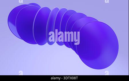 Abstract image featuring a series of overlapping blue circles set against a light backdrop. The circles create a sense of movement and delay, forming Stock Photo