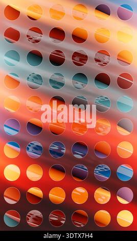 3d illustration of a classic  abstract gradient background with lines. PRint from the waves. Modern graphic texture. Geometric pattern. Stock Photo