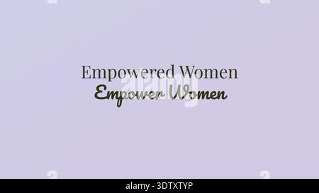Lavender Minimal Women Empowerment Quote Template Stock Vector