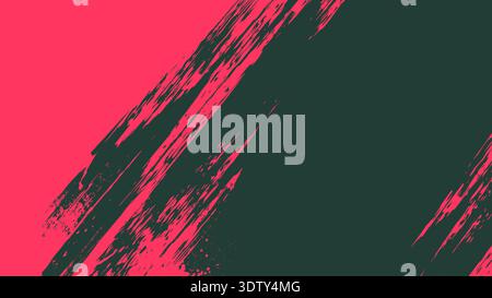 Dynamic abstract grunge background featuring bold expressive paint brush strokes over dark base. High energy urban or sporty aesthetic. Perfect for website banners, social media, and brand identities. Stock Vector