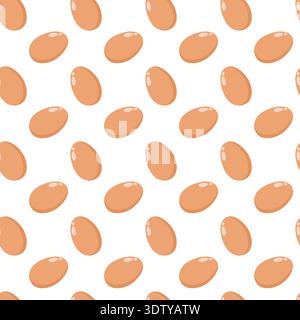 Light Brown Easter Egg Pattern Seamless Stock Vector