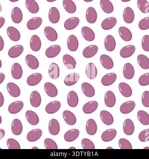 Purple Easter Egg Pattern Seamless Stock Vector