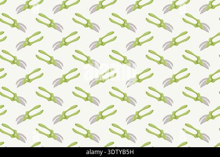 Garden Shears Pattern Seamless Design Stock Vector