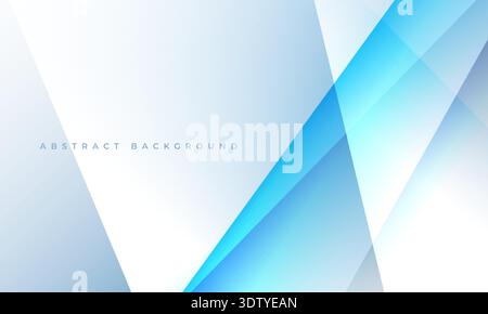 Blue diagonal shapes on abstract background, soft white gradients and translucent layers create clean modern tech aesthetic with subtle light Stock Vector