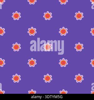 Colorful Folk Botanical Stripe Pattern Stock Vector
