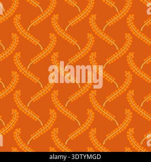 Minimal Blue Folk Ornamental Pattern Stock Vector