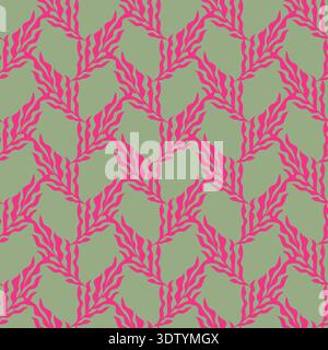 Vertical Folk Floral Stripe Pattern Stock Vector