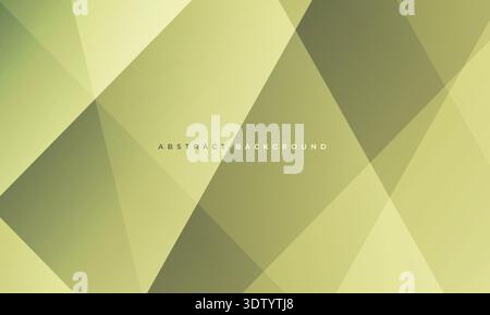 Soft green geometric abstract background with layered translucent diamonds and overlapping triangles, subtle gradient shading, modern minimal mood Stock Vector