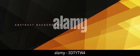 Colorful geometric layout. Abstract triangles layered with golden highlights. Colorful geometric patterns featuring shiny triangles and layered forms Stock Vector