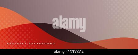 Vivid sunset backdrop. Abstract background featuring vibrant curves and textured warm tones. Dramatic editorial layout background with colorful Stock Vector