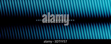 Cyan bars with horizontal neon streaks abstract background featuring rhythmic repetition, high contrast glow, audio spectrum suggestion and club Stock Vector