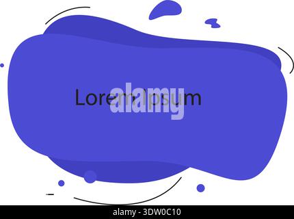 Liquid irregular text box graphic, with geometric abstract effects Stock Vector