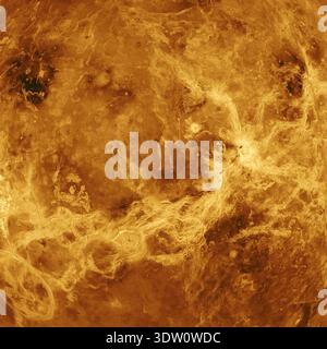 Venus planet surface texture background close up. A golden amber marble texture background. Stock Photo