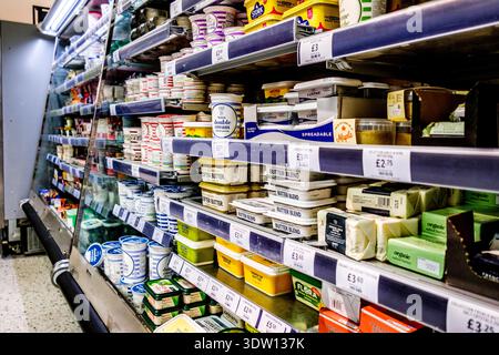 London UK, February 24 2026, Selection Of Popular Butter and Spreads and Margarines Stock Photo