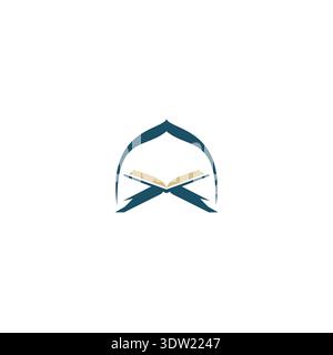 Al quran simple flat icon vector illustration Vector Stock Vector