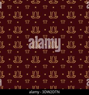 Seamless pattern with gold pattern. Heraldic pattern. Template for packaging, textiles, stylish postcards, invitations, backgrounds and creative desig Stock Vector