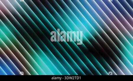 Neon-lit diagonal gradient light strips with turquoise and purple color transitions and soft blur effects -Background vector Stock Vector