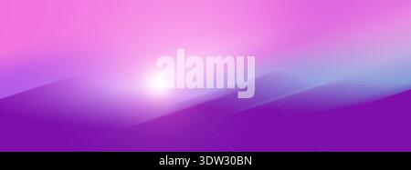 dawn in the mountains. Purple pink gradient background. Long banner. fantasy story Stock Photo