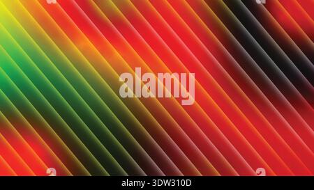 Vibrant diagonal gradient stripes transitioning from green to red and orange -Background diagonal stripes-Background vector image Stock Vector