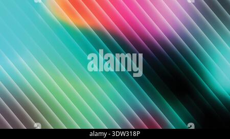 Vibrant diagonal gradient stripes with luminous rainbow overlay on smooth seamless background -Background vector Stock Vector